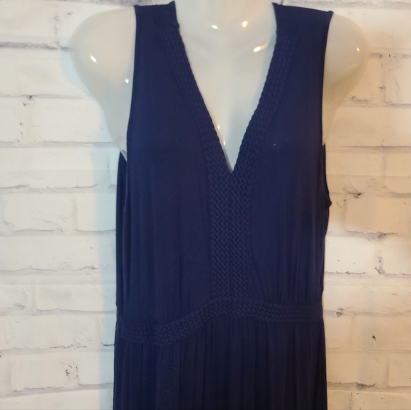 Spense Navy Viscose Tank Maxi Dress Large - Picture 3 of 6
